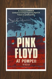 Pink Floyd – AT POMPEII Signed Movie Poster 11x17 with COA - Authentic - Picture 1 of 3