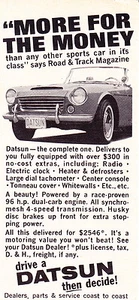 1967 DATSUN 96-HP DUAL CARB - 2000 - SPL-310 - SPL-311 ~ ORIG SMALLER PRINT AD - Imagen 1 de 1