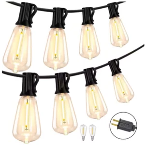 50FT/100FT Waterproof IP65 Globe LED Bulb Patio Hanging String Lights Outdoor US - Picture 1 of 18