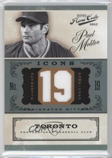 2012 Playoff Prime Cuts Icons Jersey Number /19 Paul Molitor #18 HOF