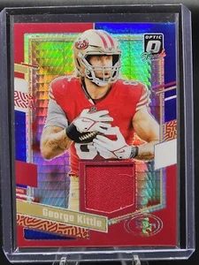 GEORGE KITTLE 2023 DONRUSS OPTIC "THREADS" PRIZM JERSEY #DT-GK SF 49ERS - Bild 1 von 2