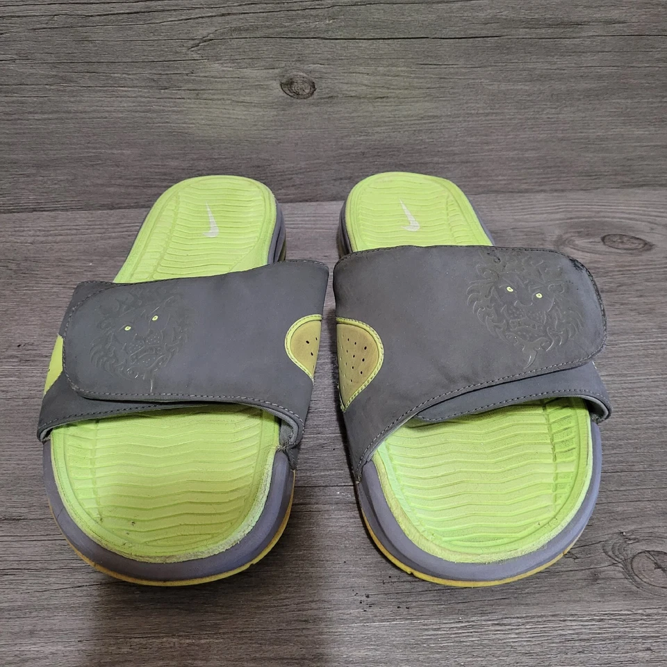 Nike Air Max Lebron Slides Mens Size 9 Dunkman Green Grey Slippers - Изображение 1 из 4