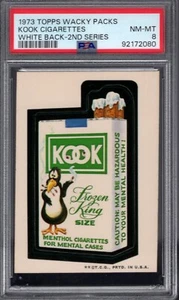 1973 Topps Wacky Packages KOOK CIGS (WB) PSA 8 NM/MT Series 2 Packs  CENTERED - Picture 1 of 1
