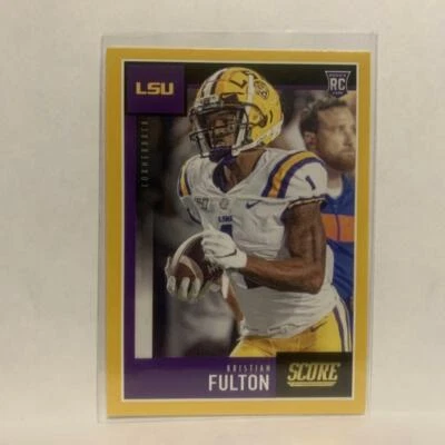 #334 Kristian Fulton Rookie Gold LSU 2020 Score Football Card LT - Image 1 of 2