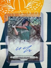 2023 Bowman Sterling COLE YOUNG Sterling Silver Refractor Auto #'d 90/100 BL1