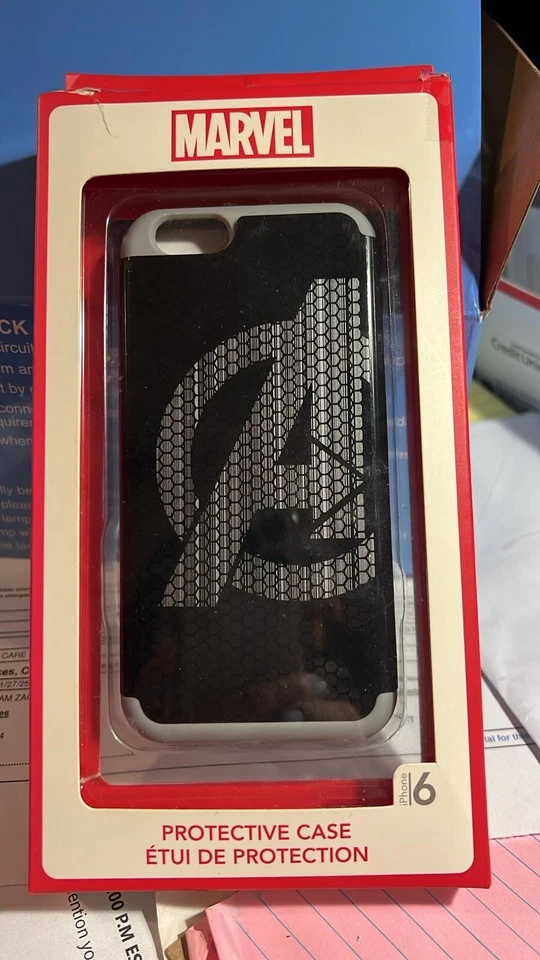 Authentic Marvel  AVENGERS A Logo Protective Case for iPhone 6 and 6s  BLACK - Image 1 of 1