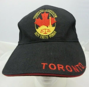 Toronto Police Association baseball cap hat adjustable v black TPA Canada  - Picture 1 of 4