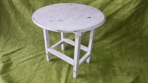 MESA redonda de madera, Modelo Roundtable, decapado envejecido, 50 cms. diámetro - Imagen 1 de 1