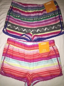 NWT 2 Gymboree Girls Shorts Stripe size 18-24 months Elastic Waist Pull On $50 - Picture 1 of 6