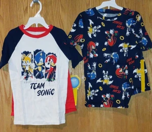 New Boys 4 piece Pajama PJ sz 10 Sonic The Hedgehog-5100 - Picture 1 of 6