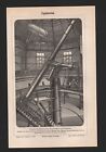 Lithograph 1896: Equatorial. Refractor Observatory in Pulkova. Stars Telescope 