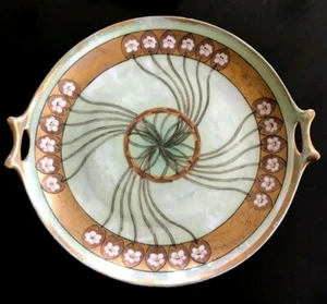 JHR Josephine Bavaria Porcelain Two Handled Cake Plate "Favorite" Pickard China - Picture 1 of 8