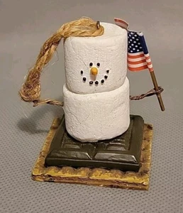 SCF 2003 Smores Ornament Holding American Flag - Picture 1 of 6
