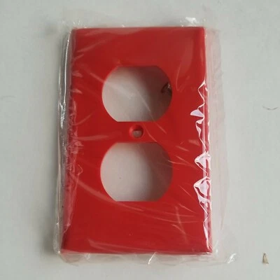Placa de pared de nailon con receptáculo dúplex de una sola banda Leviton 80703-R cantidad 1 ROJO NUEVO Foto 1 de 4