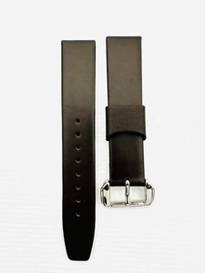 Kenneth Cole Reaction Strap RK1012 Brown Leather Strap Silver Buckle 20mm Strap - Picture 1 of 14