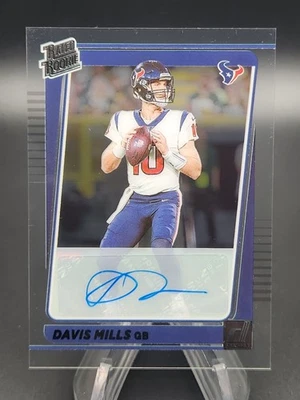Davis Mills 2021 Panini Clearly Donruss Rated Rookie Auto - Image 1 of 2