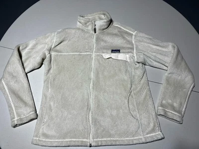 patagonia Re-Tool Full Zip Fleece Jacket Womens XL Cream Polartec Thermal Pro - Image 1 of 4