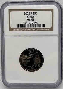 Ohio State Quarter 2002-P NGC MS68- NOT SMS - 461 Registry points! - Picture 1 of 4