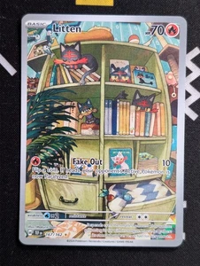 Litten - 167/162 - Pokemon Temporal Forces Illustration Rare Card NM - Picture 1 of 2