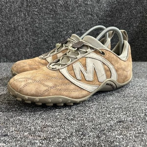 Scarpe da ginnastica Merrell Striker Goal UK 7 in pelle marrone slip on vintage Y2K Gorpcore - Foto 1 di 13