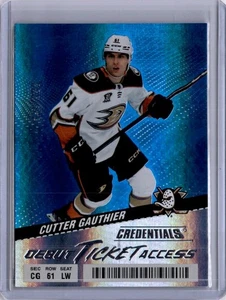 Cutter Gauthier Blue Debut Ticket Access /399 2024-25 UD Credentials #127 - Picture 1 of 2