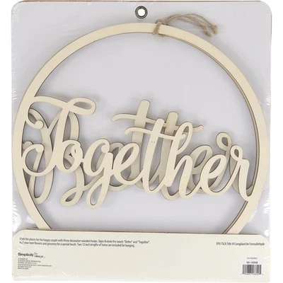 Better Together Decorative Wooden Signs for Weddings 13.5" Diameter Brown 2 P... - Image 1 of 4
