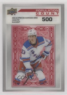 2023-24 Upper Deck Extended Series Population Count 500 Adam Fox #PC-66 - Image 1 of 2