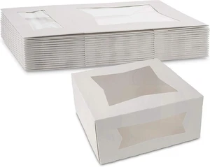 MT Products Weiße Kuchenboxen - 10" x 10" x 5" Bäckereiboxen - 100er Pack - Bild 1 von 8