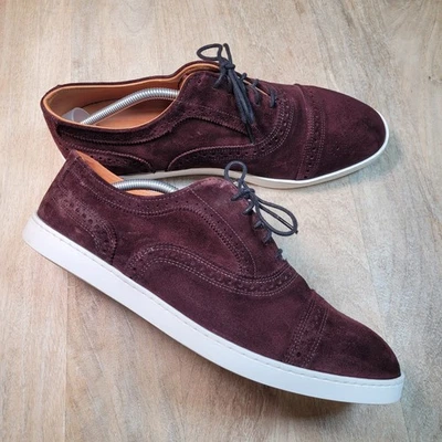 Allen Edmonds Strand Zapatos 10.5 3E EEE Ancho Granate Oxford Brogue Tenis Usados en Excelente Condición Foto 1 de 4