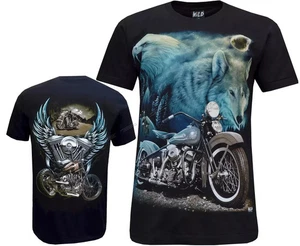 Camiseta Wolf Eagle Motociclista Harley Motocicleta Estampado Delantero y Trasero M -3XL - Imagen 1 de 4