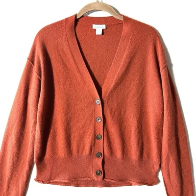 Suéter Cárdigan SUNDANCE Pequeño S 100% CACHEMIRA Naranja Quemado Otoño Otoño Foto 1 de 4