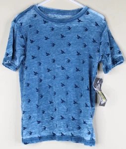 First Wave Boys Short Sleeve Shirt Birds Blue Size 2/3 - Picture 1 of 7