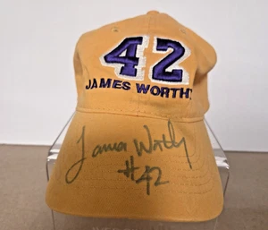 James Worthy Los Angeles Lakers gelb handsigniert Cap signiert verstellbar - Bild 1 von 6