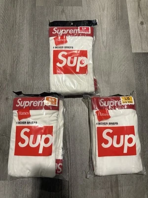 Supreme X Hanes内衣4包 — 第 1/2 张图片