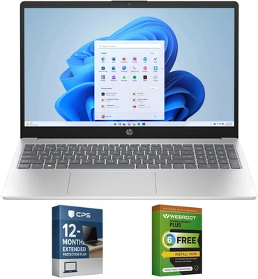 惠普 15.6 英寸 触摸屏 便携式电脑 锐龙 5 7520U 8GB RAM 256GB 固态硬盘 Windows 11 - 银色 — 第 1/4 张图片