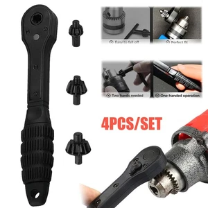 2-in-1 Ratchet Spanner Drill Chuck Key Wrench Universal Chuck Key Replacement - Picture 1 of 11