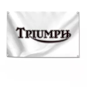 Bandera Bandera TRIUMPH Garaje Pared Coche Moto Carreras Show Auto Reparación Taller - Imagen 1 de 20