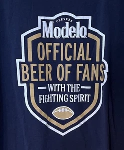 Modelo Cerveza Notre Dame offizielles T-Shirt Bier der Fans Fußball blau Größe L - Bild 1 von 5