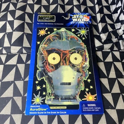 Star Wars Episódio 1 Iluminações Brilham no Escuro Cenas de Parede de Ação C-3PO Antigo - Imagem 1 de 4