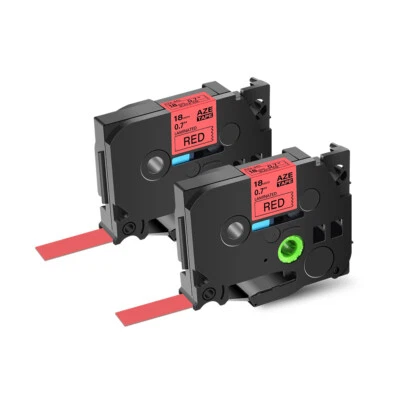 2PK Compatible con Brother PT-D450 TZe-441 TZ-441 Cinta Etiqueta Negra sobre Roja 0.7" Foto 1 de 4