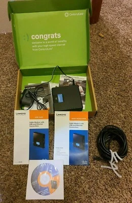 Linksys Cisco CM100 (CM100-RM) Cable Modem with USB & Ethernet Connections - Image 1 of 4