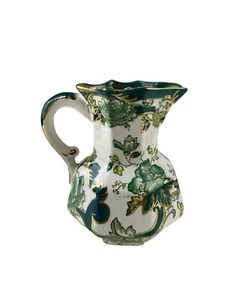 Antique Mason’s Ironstone Gilded Octagonal Jug, Chartreuse Pattern, 1890-1920 - Picture 1 of 20