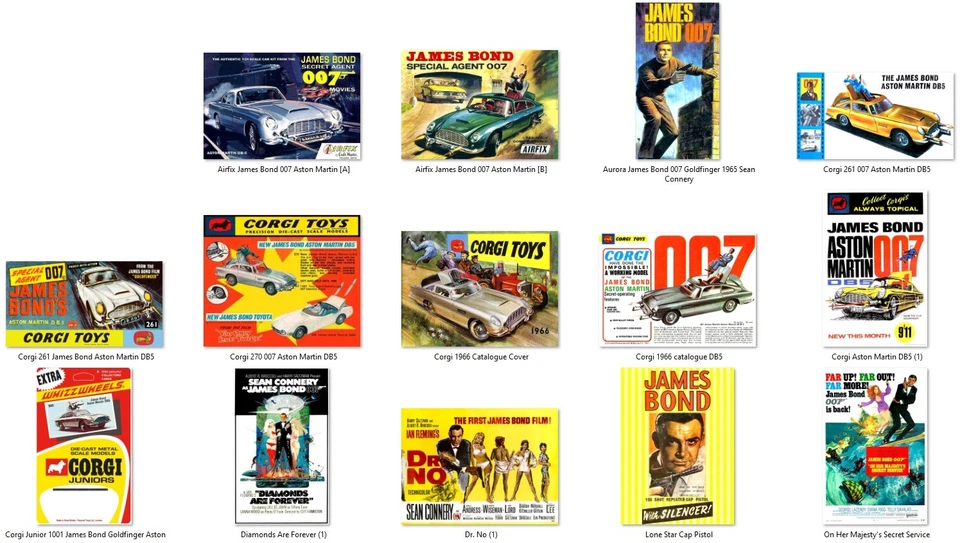 Secret Agent JAMES BOND 007 : Leaflet / Catalog Reproduction A4 Print-Out Poster - Image 1 of 1
