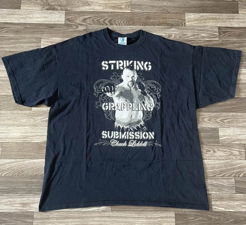 Camisa De Colección MMA Chuck Liddell Para Hombre 2XL Manga Corta Negra UFC Y2K Jujitsu Foto 1 de 4