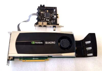 Nvidia Quadro 6000 6 Go GDDR5 DVI, 2x DP PCI-E avec carte de synchronisation - Photo 1/4