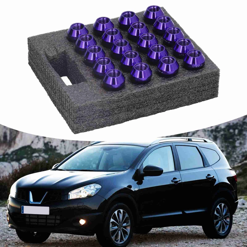 Purple 20Pcs M12x1.5 Wheel Lug Nuts With Wrench Socket High Hardeness For  - Imagem 1 de 4