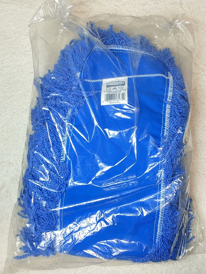 全新! Qty 12 Rubbermaid J35700BL00 商用 48 英寸 Twisted Loop Dirt 拖把盒  — 第 1/3 张图片