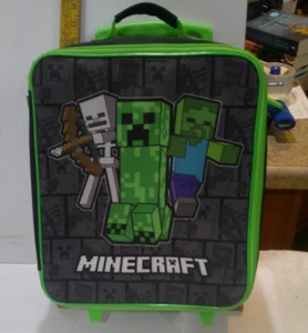MINECRAFT CREEPER Rolling KIDS SUITCASE LUGGAGE - Picture 1 of 7