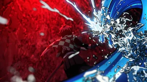 Anime kimetsu no yaiba kamado tanjiro water red uniform Playmat Gaming Mat Desk - Picture 1 of 1