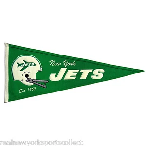 NEW YORK JETS WOOL THROWBACK PENNANT SUPER BOWL BOOZER NAMATH MAYNARD - Picture 1 of 1